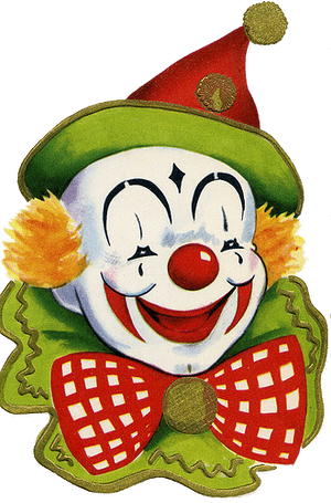 Cute Circus Clown Face - Circus Clown Face PNG image with transparent background