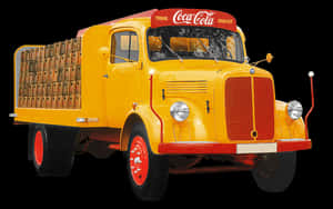 Vintage Coca Cola Mercedes Truck PNG image with transparent background