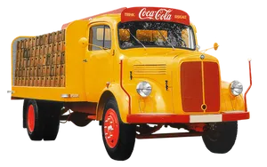 Vintage Coca Cola Mercedes Truck PNG Image