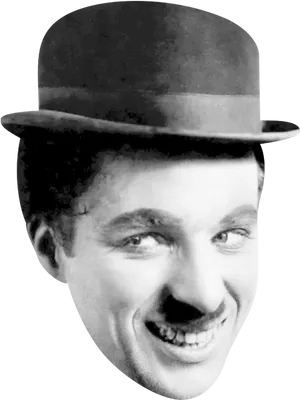 Vintage Comedianin Bowler Hat PNG Image