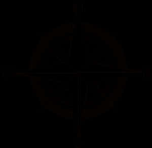 Vintage Compass Rose Design PNG image with transparent background