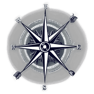 Vintage Compass Rose Design PNG eis PNG image with transparent background