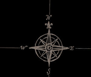 Vintage Compass Rose Graphic PNG image with transparent background