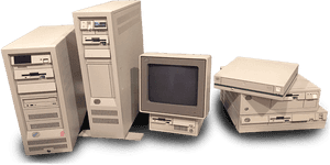Personal System 2 Series Of Computers - Old Computer Beige Color, HD Png Download PNG