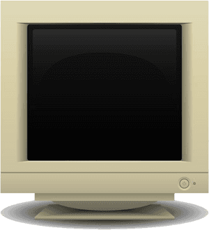 Pc Computer Screen Png Free Image - Transparent Old Computer Monitor, Png Download PNG