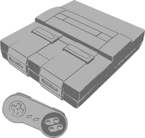 Vintage Consoleand Controller Sketch PNG Image