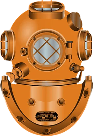 Vintage Copper Diving Helmet PNG Image