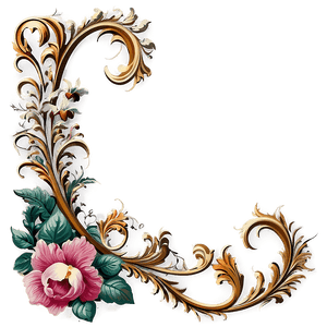 Vintage Corner Flourish PNG rng83 PNG with transparent background