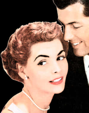 Vintage Couple Admiration PNG image with transparent background