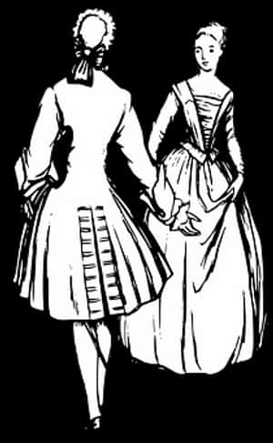Vintage Couple Sketch PNG with transparent background