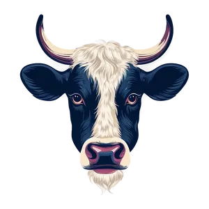 Vintage Cow Head Design Png 06212024 PNG Image