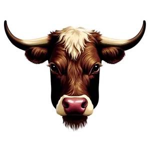 Vintage Cow Head Design Png Jxu15 PNG Image