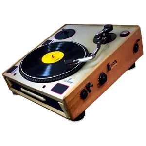 Vintage Dj Turntable Png Omc PNG Image