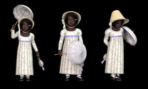 Vintage Doll With Umbrella Poses PNG image with transparent background