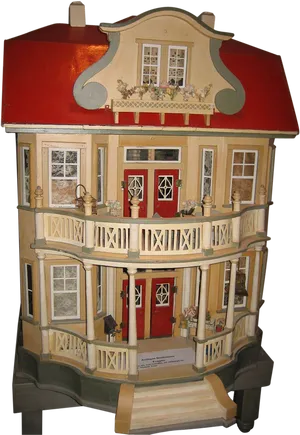 Vintage Dollhouse Exhibit PNG Image