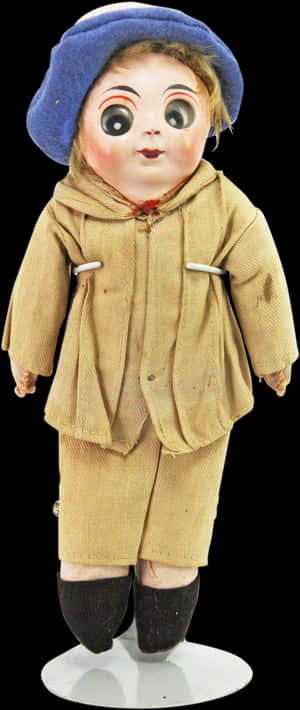 Antique German Rare Mask Face Googly Eye Doll Ca1910 - Figurine PNG