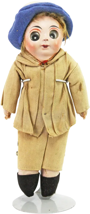 Vintage Dollwith Googly Eyes PNG Image