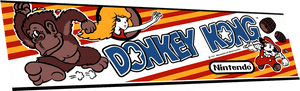 Donkey Kong Marquee - Donkey Kong Arcade Decal, HD Png Download PNG