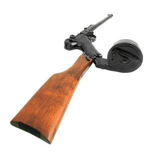 Vintage Drum Magazine Rifle.png PNG image with transparent background
