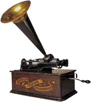 Vintage Edison Home Phonograph.png PNG Image