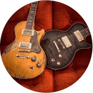 Vintage Electric Guitars PNG Image