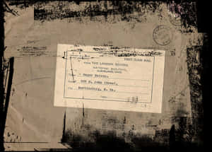 Vintage Envelope First Class Mail PNG image with transparent background