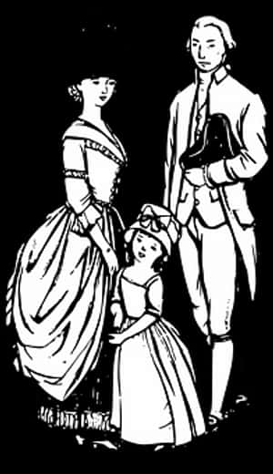 Vintage Family Illustration PNG image with transparent background