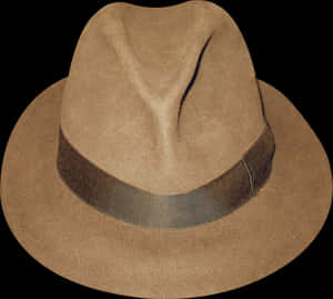 Vintage Fedora Hat Sepia Tone PNG image with transparent background
