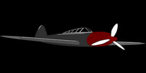 Vintage Fighter Plane Illustration PNG image with transparent background