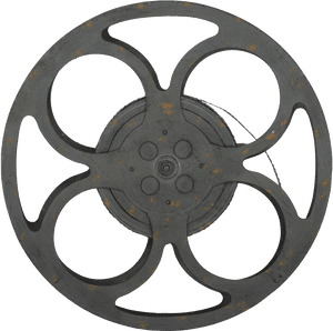Vintage Film Reel PNG with transparent background