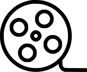 Vintage Film Reel Icon PNG with transparent background