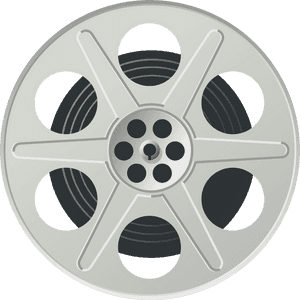 Vintage Film Reel Icon PNG image with transparent background