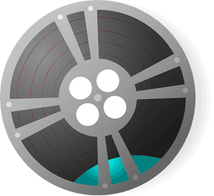 Vintage Film Reel Illustration PNG with transparent background
