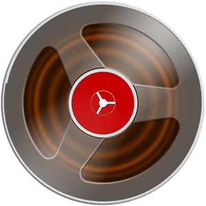 Vintage Film Reel Top View PNG with transparent background