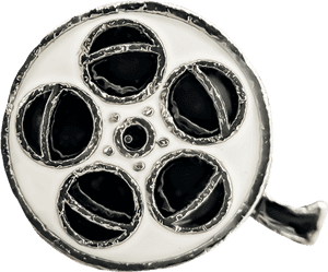 Vintage Film Reel Top View PNG with transparent background