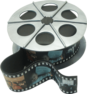 Vintage Film Reeland Filmstrip PNG image with transparent background