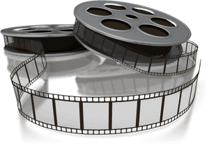 Vintage Film Reelsand Strips PNG image with transparent background