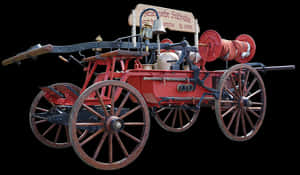 Vintage Fire Engine1900 PNG with transparent background