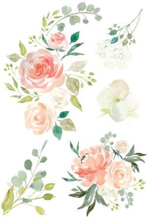 Vintage Floral Arrangement Design PNG Image