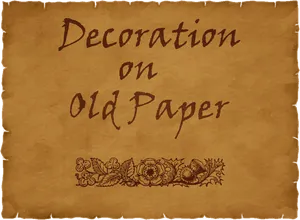 Vintage Floral Decoration Old Paper Texture PNG Image