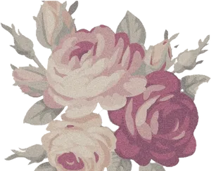 Vintage Floral Design Texture PNG Image