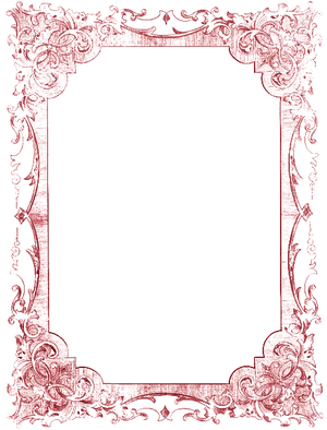 Vintage Floral Frame Design PNG Image