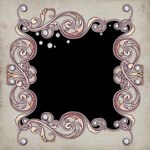 Vintage Floral Frame Design PNG image with transparent background
