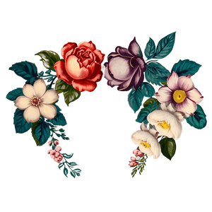 Vintage Floral Graphic PNG tct75 PNG image with transparent background
