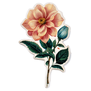 Vintage Floral Sticker PNG 05252024 PNG with transparent background