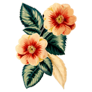 Vintage Floral Sticker PNG rky20 PNG with transparent background