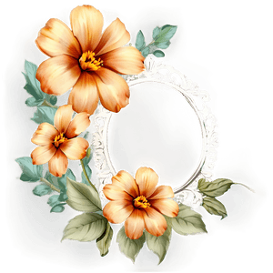 Vintage Flower Frame PNG 05252024 PNG image with transparent background