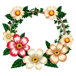 Vintage Flower Frame PNG mfb17 PNG image with transparent background