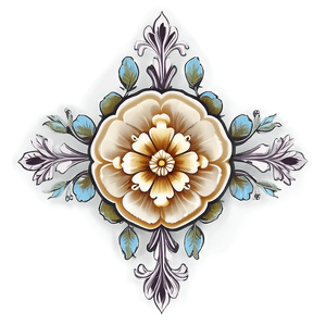 Vintage Flower Frame PNG qco13 PNG image with transparent background