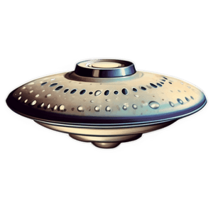 Vintage Flying Saucer Design PNG 6 PNG